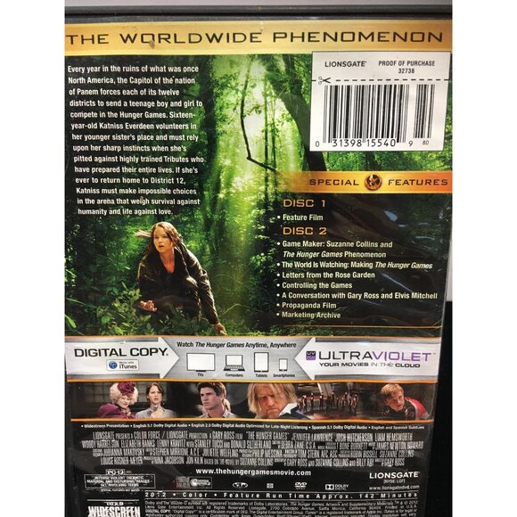 The Hunger Games 2-Disc Set DVD & Digital Copy 2012 - Picture 8 of 16